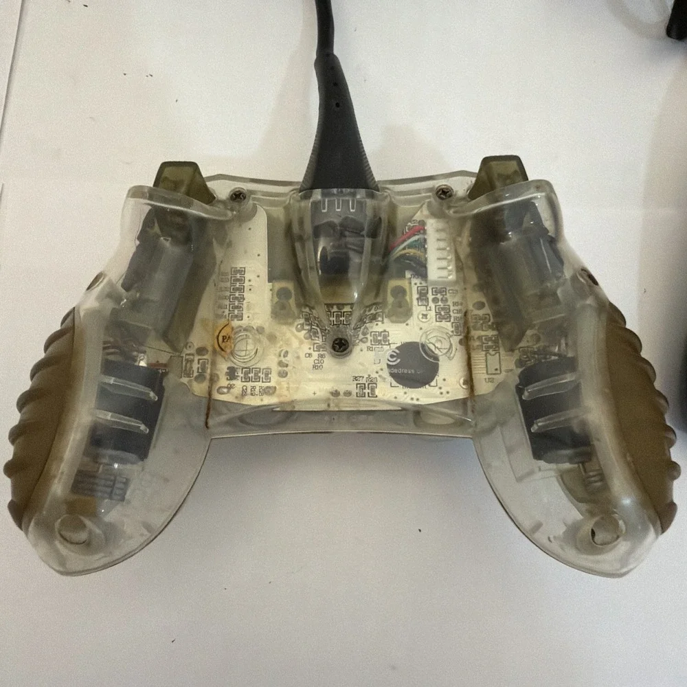 Lot (2) OG Xbox Wired Controllers Mad Catz Microcon & PowerA Fusion Pro